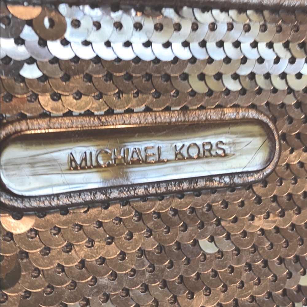 Michael Kors silver wristlet